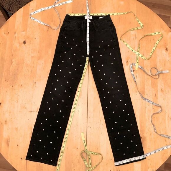 Frame Le High Stud Ankle Straight Leg Jeans Sz 25 - Picture 9 of 12